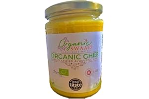 450g Great Taste 2020 Winner - Organic Certified - Grass Fed Cows – English Ayurvedic Clarified Ghee by Organic Swaad