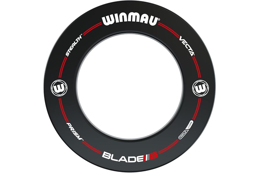 WINMAU Dartboard Surround Ring Wall Protector– Durable Backboard for Dart Boards– Professional Darts Accessory for Starters & Professional Players, Multiple Designs & Colors