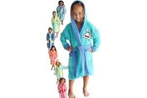 LEBENGOOD - Accappatoio bambina, bambino, Ragazze Cotone: Ragazza, Bambini - 100% Cotone OEKO-TEX,2 tasche, cappuccio