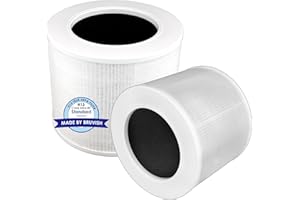 BRUVISH (2 pezzi) Core Mini filtri sostitutivi compatibili con il LEVOIT Core Mini Purificatore d'Aria, LAP-C161-WEU, filtro CoreMini H13 True Hepa, filtro HEPA 3 in 1, filtri a carbone attivo
