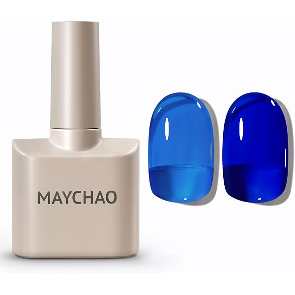 MAYCHAO Neon Blau Gel Nagellack – 15 Ml, Hält Bis 28 Tage, Schnelltrocknend Mit UV/LED Licht
