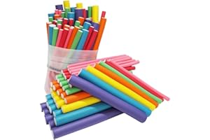 ‎DILARA PREMIUM Papilotten Lockenwickler - 42 Stück für sanfte und natürliche Locken! Geeignet für große und kleine Locken über Nacht, Flexi-Stab, mehrfarbig