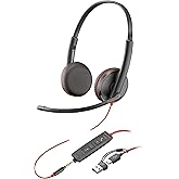 Poly Blackwire 3225 Kablolu Kulaklık - G&uuml;r&uuml;lt&uuml; &Ouml;nleyici Mikrofon - Stereo Tasarım - USB-C, USB-A veya 3,5 mm &uuml;zerinden PC/Mac
