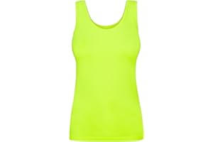 Assoluta Damen Sport Tank Top Shirt in neon Farben grün orange pink gelb