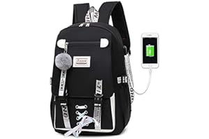 AOOPOO Girls Backpack Teens Schoolbag for Women 20-35L College Girls Bookbag USB Charging and HeadsetPort Laptop Backpack Student Daypack