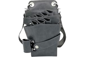 ‎DHONGF Friseurtasche Werkzeugtasche leder Friseur Taschen Friseur tasche Kamm tasche Friseur Schultergürtel Tasche Friseur Scheren Haarspangen Kämme Sprühflasche usw kann platziert werden 252 Grau