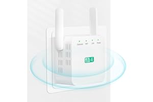 XIAOEVER Wi fi Extenders and Boosters, 2.4GHz Wireless Range Extender Wifi Internet Booster 2400 Sq.ft Blazing-Fast Mini Broadband Signal Hotspot Long Range 2 External Antennas,UK Plug(White)