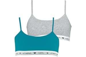 GIRL ATHENA Athena - Lot de 2 Brassières Athena Fille - Coton Modal Ultra Doux - Label Oeko-TEX® Standard 100