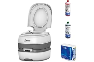 Enders © WC Chimique Portable - Kit de démarrage Green Deluxe | Produit additif et Papier Toilette | Toilette Chimique de Camping | Camping Car Accessoires | Pot de Chambre Adulte et Enfant