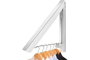 LIVEHITOP Appendiabiti Pieghevole da Parete Scomparsa, Portatile Alluminio Grucce Salva Spazio er Soggiorno, Bagno, Camera da Letto, Uffici