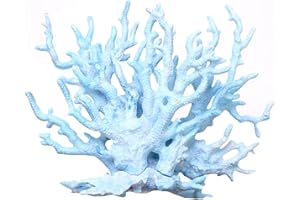 PetPhindU Artificial Coral Ornament Acquario Resina delle Decorazioni Coral Filiali Rametto Ramoscelli Fish Tank Décor Acquario Marino Decorativa Piante Azzurro/Colore Rosa Corallo Fish Tank