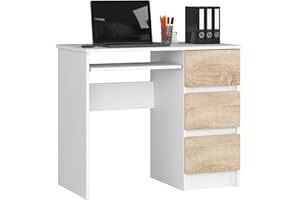 ‎AKORD AKORD COMPUTERSCHREIBTISCH A-6 Weiss/Sonoma RECHTS