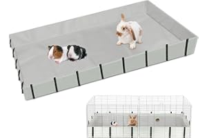 Mfsdai 55.9" x 28" Waterproof Guinea Pig Liner Base for C & C Grids Habitat,Washable Tarp Bottom Guinea Pig Bedding for Rabbits Hamsters Hedgehogs Ferrets Small Pets(No Cage)