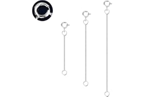 ALEXCRAFT Necklace Extender 925 Sterling Silver Chain Extenders for Necklaces Anklet Bracelet Extension