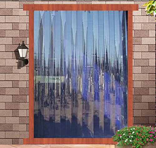 Kuber Industries 1 MM Thick PVC 6 Strips AC Curtain for Offices & Shop -9 Feet (Dimension-108 * 54 Inches) Code- Stripes20