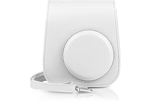 BINDPO Torba na zdjęcia Instax Mini 11, torba ochronna na aparat z paskiem na ramię, skóra PU, cukierkowa, wodoodporna, pojedyncza torba na ramię