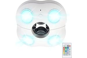 HONWELL LED Parasol Umbrella Light with Cantilever and Dimmable Feature - Garden Atmosphere Light, Battery Operated, Outdoor Patio Use, 12 Color Changing RF Remote Control