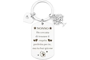 BOMEON Regalo Nonno Portachiavi Uomo Regalo Nonno Compleanno Regalo Nonni Regali Nonno Compleanno Regali Nonni Festa Regali di Compleanno per Nonno Festa dei Nonni Idee Regalo Nonno Idee Regalo Nonno