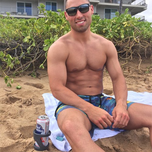 draußen Getränkehalter von SunChaser – hält Tasse, hält Dosen, hält Flaschen, hält Poolbecher – Spaß Bier Geschenk – grau - 4