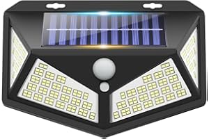 Luce Solare LED Esterno, COLBOR 236 LED Luci Solari da Esterno con Sensore di Movimento 3 Modalità IP65 Impermeabile 270° Illuminazione Lampade Solari da Giardino, Luce-Solar-Esterno-LED-Luci
