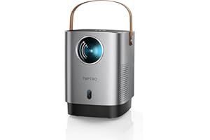 【Electric Focus】TOPTRO Portable Projector, Mini Projector with Full HD 1080P, 22000 Lumen, WiFi 6 Bluetooth, 4D/4P Correction, Home Cinema Smart Projector for Bedroom Compatible with TV Stick