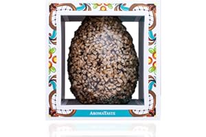 AROMATASTE Uovo di Pasqua Artigianale | Cioccolato Fondente 75% | Nocciole di Giffoni | Confezione Regalo | 300 g