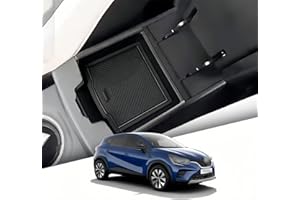MEDZUK Compatibile con Renault Captur 2 2019-2024 2025 Console Centrale Scatola del Bracciolo, Organizer Vano Portaoggetti Auto Accessori con Tappetino Antiscivolo