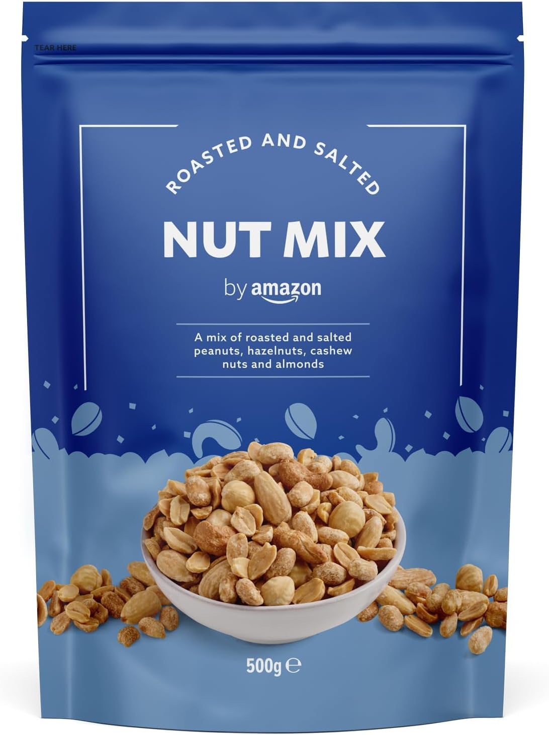 By Amazon Mezcla de frutos secos tostados y salados, 500g