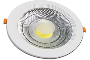 VETRINE IN RETE Vetrineinrete® Pannello led ad incasso cob bordo bianco rotondo 5 7 12 18 30 watt plafoniera luce bianca fredda 6500k driver incluso (30) A24