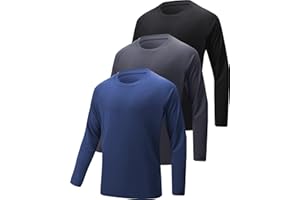 YOIOWVY Herren Langarmshirt T-Shirts 3/5/7Per Pack UPF50+UV Schutz Sonnenschutz Atmungsaktiv Sportshirts Langarm Schutz Schnelltrocknend Langarm Running Tshirts für Männer Tops