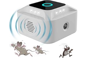 COODAY Ultraschall Mäuseabwehr 360°, 3 Arbeitsmodi Nagetiermäuse Vertreiben Einstecken mit LED-Licht, 300 m² Reichweite Mäusevertreiber Rattenabwehr Innenbereich für Ratten Spinnenmotte Ameise