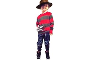 Top Fashion18 Kids Unisex Boys Girls Freddy Red Green Stripes Halloween Horror Costume Party Jumper