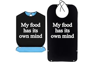 ZSTNPP Adult Bibs for Elderly Washable, Funny Adult Bibs, Reusable Adult Bibs for Men Women, Waterproof Clothing Protector with Crumb Catcher