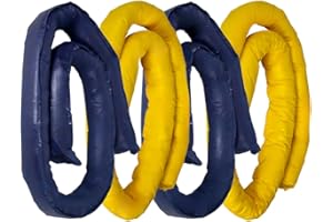 AMF LIFE longier de Aide pour Les Chevaux, Bleu & Jaune, 4 pcs., 3 m de Longueur, Chevaux Chemin de Formation, Surface, Fond Travail Obstacle, Obstacle de Barres
