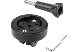 Yuiturt Bike Mount Adapter - Stem Top Cap Computer Mount for Garmin Edge, Varia UT800 Smart Headlight, GoPro-Compatible, Front Light Lock Bracket for Bicycles (Black)