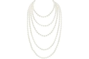 BABEYOND Collana Uomo Collana Donna Set Collana di Perle Lunga Collana Lunga Donna con Perline Accessori Gatsby Anni '20