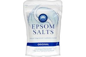 MAX SOLUTIONS Elysium Spa Epsom Sels de bain naturels sulfate de magnésium Parfum purifiant, relaxant, relaxant, 450 g (original)