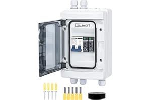 DIHOOL Protection contre les surtensions PV DC,Protection contre la foudre,Disjoncteur de ligne,1000 V CC,2 broches,40 A,20-40 KA,Protection contre les tensions photovoltaïques IP65,Étanche