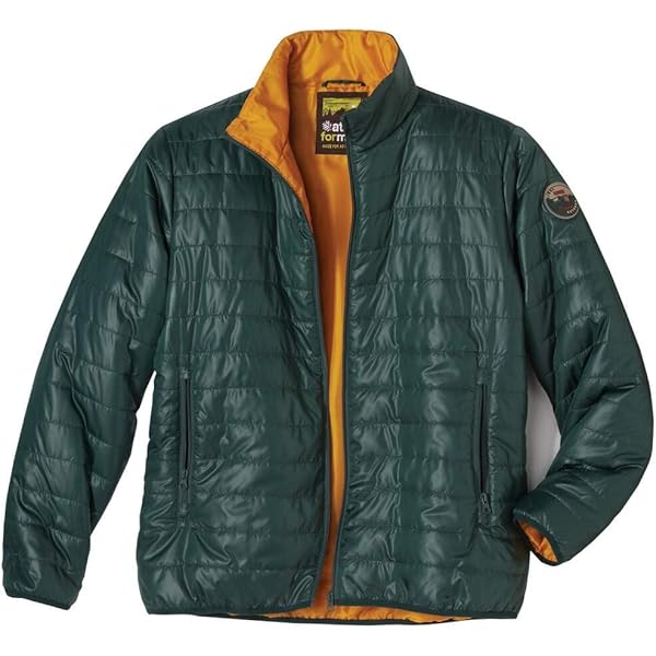 ATLAS FOR MEN - Gewatteerde jas met ritssluiting - Waterafstotend, warm en licht - Beschikbaar in grote maten van M tot 5XL, zwart, XL