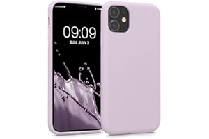 kwmobile Carcasa Compatible con Apple iPhone 11 Funda de Silicona - Flexible con Interior de Microfibra - Suave Protector antigolpes - Lila Color Carne