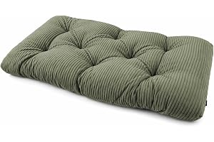 POKAR Pallkudde 120 x 60 x 12 cm av manchestertyg | quiltad sittkudde för europeiska pallmöbler | loungekudde för pallsoffa och trädgårdsmöbler | Oeko-TEX