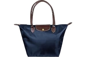 Jokureao Women's Tote Bag, Large Capacity Shoulder Handbags, Waterproof, Foldable Shoulder Bag with Zipper, Lightweight Travel Shopping Bag for School Office Beach Gym