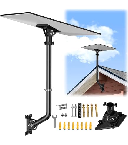 Supporto Regolabile Per Starlink Gen 3 – IMAYCC, 360° Orizzontale E 180° Verticale, Adattatore Per Tubo E Montaggio A Parete/tetto, In Acciaio E PBT, Per Ricezione Ottimale