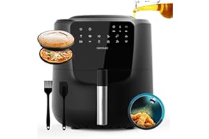 Cecotec Freidora de Aire sin Aceite de 5,5 L Cecofry Rain Pack. Air Fryer con Accesorios. 1550 W, Spray de Aceite Incorporado, Pulverización Automática y Manual, Control Táctil, Autolimpieza
