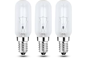 EASYIVY Bombilla E14 Campana Extractora Regulable, Bombilla T25 Blanca Cálida 2700K, 350LM, 230V Bombillas E14 para Campana Extractora, Refrigerador, Lámpara de Techo, 3 Unidad