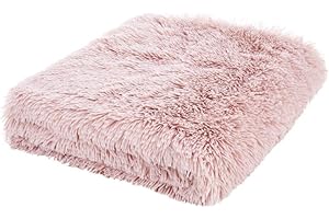 Catherine Lansfield Kuschelige Hochflor-Decke, Überwurf, 150 x 200 cm, Blush Pink