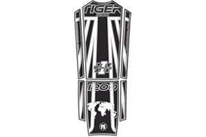 Paraserbatoio.it 3D effect adhesive resin tank protector for motorcycle compatible with TRIUMPH Tiger 1200 2018 black white