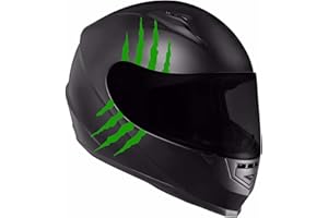 DualColorStampe 2 Adesivi Auto a Forma di Graffi | Stickers Adesivi Artigli Mostro Moto Macchina Esterni, Adesivo per casco moto C0100 (LIME 64)