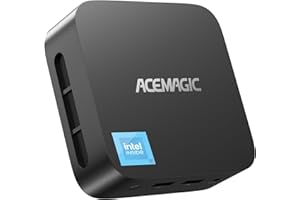 ACEMAGICIAN Vista Mini V1 Mini PC, Windows 11 Pro, Twin Lake-N150 (hasta 3,6 GHz), 16GB DDR4 512GB M.2 2280 SSD, Mini Ordenador De Sobremesa Gigabit Ethernet,4K UHD,para Negocios Oficina en Casa
