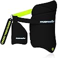 moonwalkr Thigh Guard 2.0 Protective Gear for Batter’s Height (6’3”- 6’6”) Cricket Thigh Pad Cricket Accessories & Equipment Safeguarding Both Your Outer and Inner Thighs Black (X-Large, Right Hand)